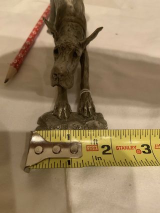 Louise Peterson Artist Great Dane Pewter Figurine Second Stretch 8” Long 56/300 11
