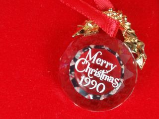 Swarovski Christmas Ornament 1990 Rare