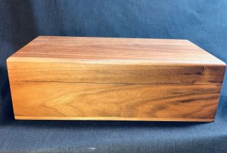 Vintage Cedar Wood Trinket Box 12 X 7 X 3.  5” Harney And Sons Gift Tea Box