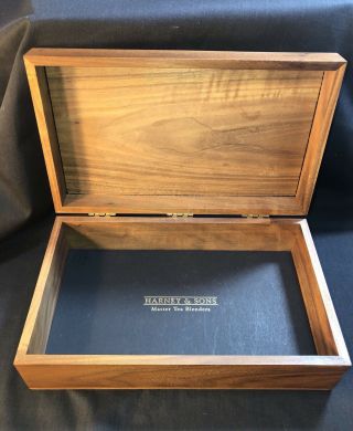 Vintage Cedar Wood Trinket Box 12 X 7 X 3.  5” Harney And Sons Gift Tea Box 2