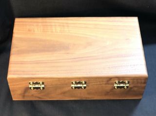 Vintage Cedar Wood Trinket Box 12 X 7 X 3.  5” Harney And Sons Gift Tea Box 3