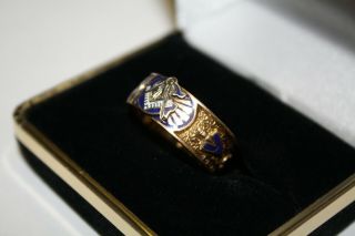Masonic Freemasonry Ring 14K Royal Arch Square & Compass Blue Lodge 3rd Degree 2