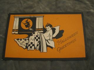 Vintage Antique Halloween Postcard