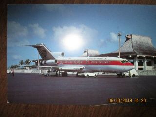 Airline/airport Postcards: Continental Micronesia Airlines 727 A/l Issue