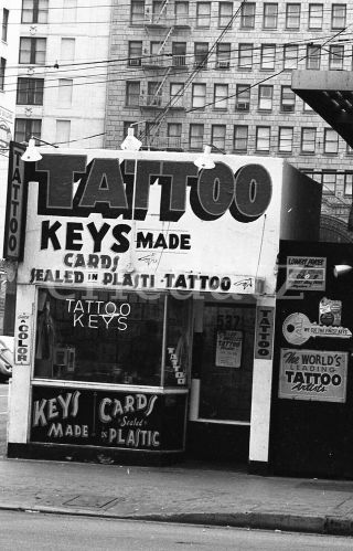 Doris Nieh Negative,  Tattoo Parlor,  Los Angeles,  1962,  Street Scene,  N310730