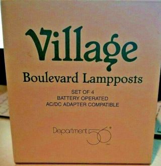 Dept 56 Boulevard Lampposts Village Accessory Set Of 4 6 Boxes