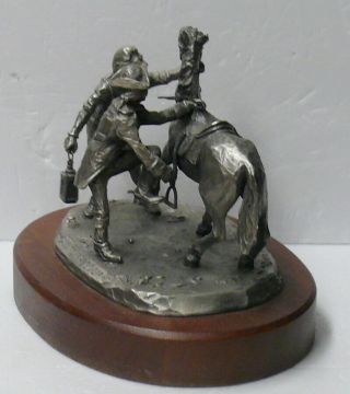 PEWTER SCULPTURE by PHILLIP KRACZKOWSKI (1972) CALL TO FREEDOM Hudson Pewter 2