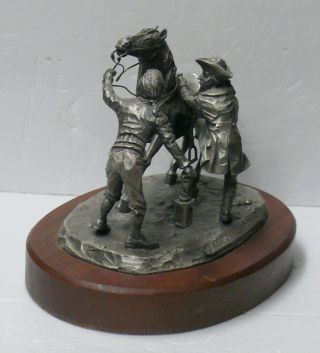 PEWTER SCULPTURE by PHILLIP KRACZKOWSKI (1972) CALL TO FREEDOM Hudson Pewter 3