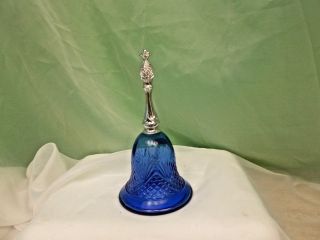 Pretty Vintage Glass Avon Cobalt Blue Bell Perfume Bottle,  Empty