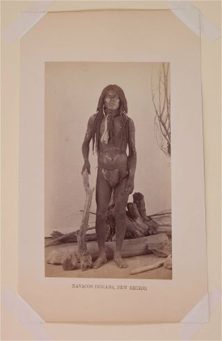 1880s Native American Navajo Indian Large Cabinet Card Photo By Elias Bonine 1