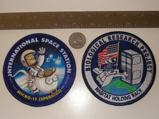 MICRO - 11 SPERM - 03 SpaceX CRS - 14 Resupply Homer Simpson Internal Patches NASA ISS 2