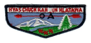 Order Of The Arrow (oa) Lodge 442 Hyas Chuck Kah Sun Klatawa F1,  Ff,  Rare Error