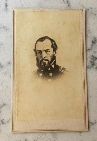 Antique Civil War Cdv Photograph Of Confederate General Edmund Kirby Smith Csa