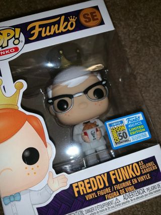 Freddy Funko Fundays Pop Ad Colonel Sanders KFC LE 450.  Sdcc 2019.  On Hand 7