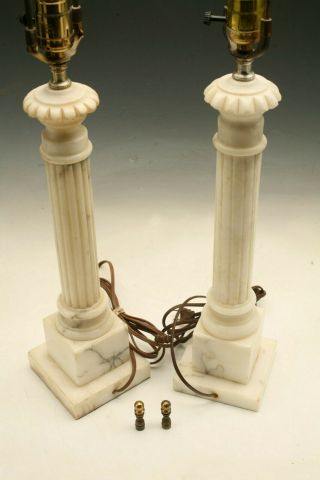 ANTIQUE ALABASTER OR MARBLE LAMPS GREEK NEOCLASSICAL DESIGN GORGEOUS 6