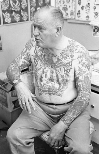 Nieh Negative,  Tattoo Artist,  Lee Roy Minugh,  The Pike Long Beach,  1962,  N304122