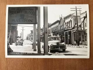 Virginia City Nevada Rppc Postcard 1940 