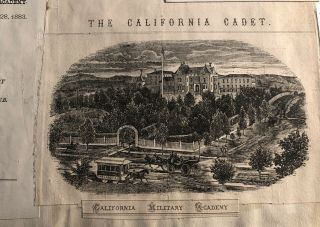 1880s SCRAPBOOK PACKED CALIFORNIA MILITARY ACADEMY,  OREGON NATIONAL GUARD, 2