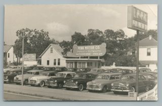Penn Motor Co Dodge Car Dealership Rppc Baltimore? Vintage Roadside Photo 1950s