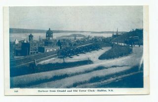 Harbour & Tower Clock From Citadel Halifax Nova Scotia 1910 - 20s Novelty Postcard