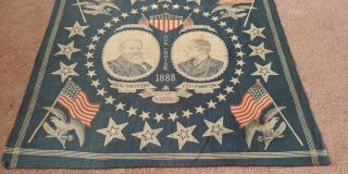 Benjamin Harrison Morton 1888 campaign Handkerchief political President 8