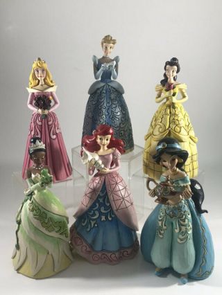 Jim Shore Set Of 6 Non Musical Sonata Disney Princess Figurines