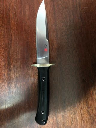 Al Mar Shiva 9.  88 " Black Micarta Vg - 10 Stainless Fixed Knife W/ Belt Sheath Svbm