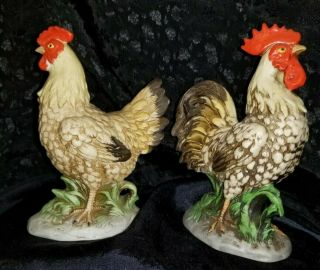 Vintage HOMCO Rooster and Chicken figurines,  1446. 2