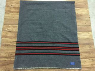 78 " X 66 " - Vtg Pendleton Woolen Mills Stripes Wool Blanket