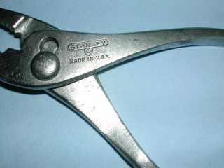 Rare Stanley Sweetheart Tool Box Pliers,  SW Trademark 7