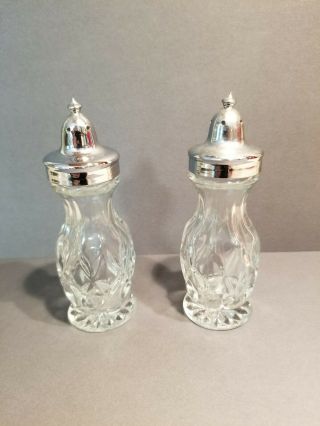 Vintage Cut Glass Salt And Pepper Shakers