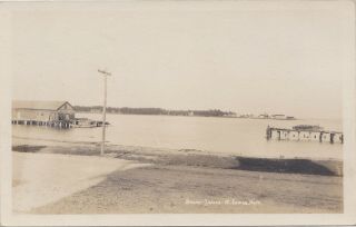 Nw Beaver Island Charlevoix Mi C.  1910 Rppc Harbor View Uscg Coast Guard Station