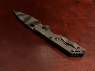 Strider Smf Black G - 10 Folding Knife (3.  9” Tiger Stripe)