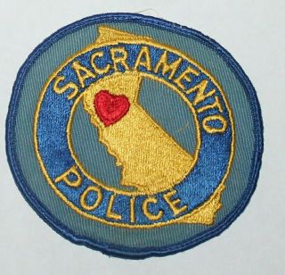 Very Old Sacramento Police California Capital City Pd Ca Worn Vintage Patch