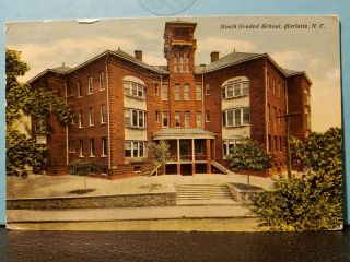 1911 Vintage Postcard Pc North Graded School Charlotte Nc