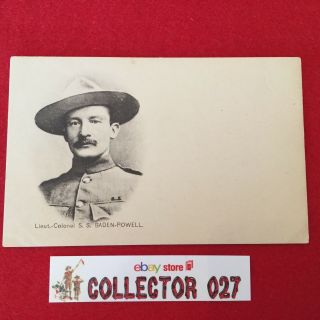 Boy Scout Vintage Postcard Lieut.  - Colonel S.  S.  Baden - Powell