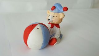 Vintage Circus Bear And Ball Salt And Pepper Shakers