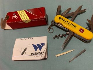 Wenger Swiss Army Yellow Breitling Locking Pocket Knife