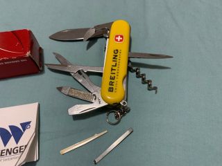 Wenger Swiss Army Yellow BREITLING locking pocket knife 2