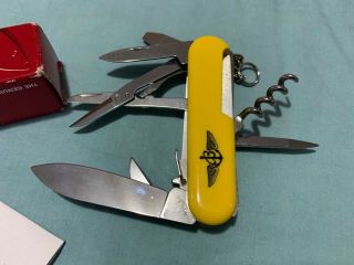 Wenger Swiss Army Yellow BREITLING locking pocket knife 3