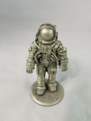 4 " Pewter Apollo Astronaut Figurine Sculpture From Kennedy Space Center By Fort