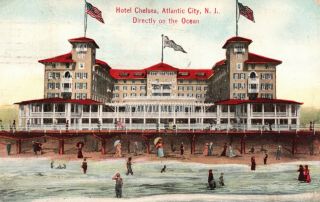 Atlantic City,  Jersey,  Nj,  Hotel Chelsea,  1910 Vintage Postcard G1696
