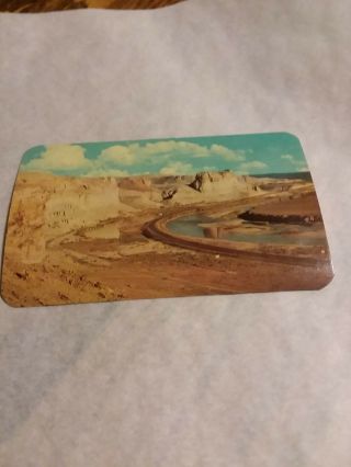 Postcard Wy Panorama At Green River Palisades Toll Gate Rock Wyoming Posted Pc