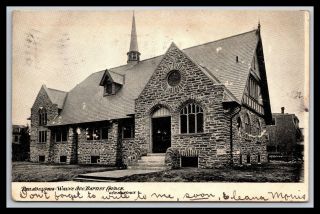 Philadelphia Pennsylvania Wayne Ave Baptist Church Postcard,  1906 Rpo Station O