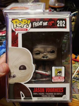 Sdcc 2015 Jason Voorhees Unmasked Funko Pop Friday The 13th Vinyl 202