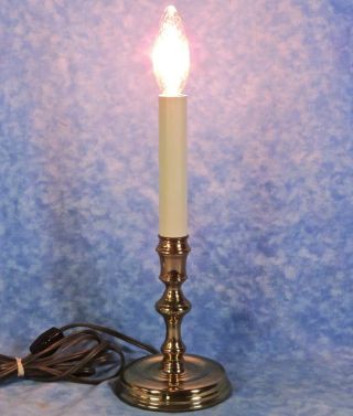 Virginia Metalcrafters Electric Brass Candlestick Accent Lamp