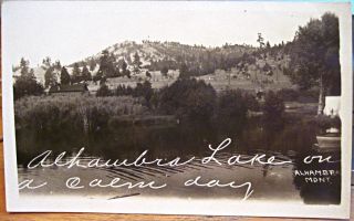 Montana Rppc Postcard Alhambra Lake Hot Springs Clancy Jefferson City Helena