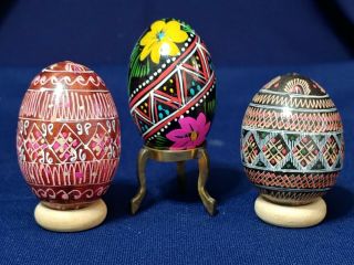 Polish Wooden Easter Eggs Hand Painted