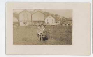 Rppc Baby Muddy Creek Forks Pa York County Ma & Pa Railroad Real Photo Postcard