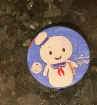 Sdcc 2019 Hallmark Itty Bitty Stay Puff Marshmallow Man Promo Button Ghostbuster